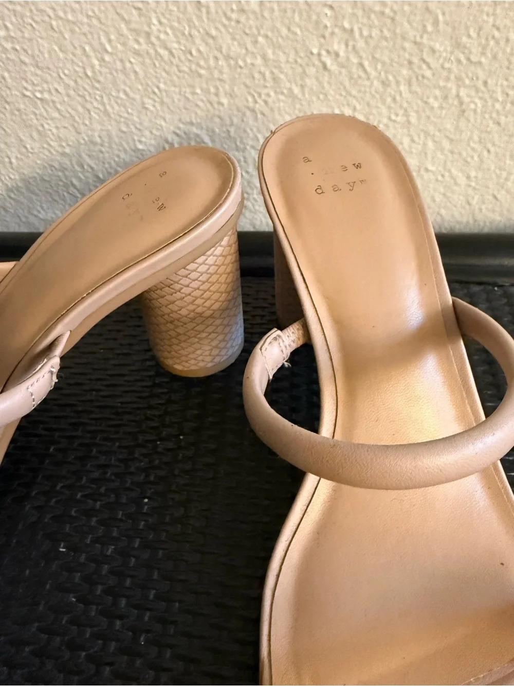a new day Nude Double-Strap Slide Heels